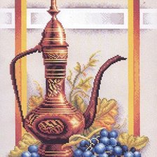 Схема вышивки «Кувшин с виноградом»