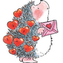 Схема вышивки «Влюбленный ежик»