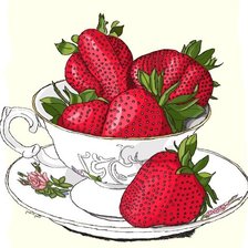 Схема вышивки «Клубника»