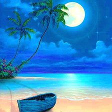 Схема вышивки «лунный пейзаж»