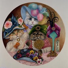 Схема вышивки «кошки»