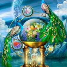 Схема вышивки «фантастические птицы»