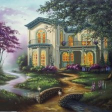 Схема вышивки «прекрасный дом»