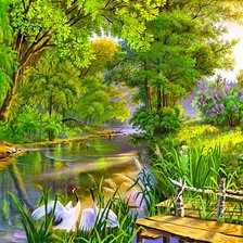 Схема вышивки «тихая речка»