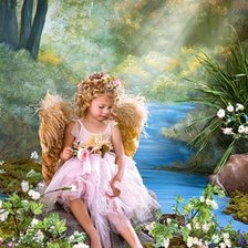 Схема вышивки «маленький ангелочек»