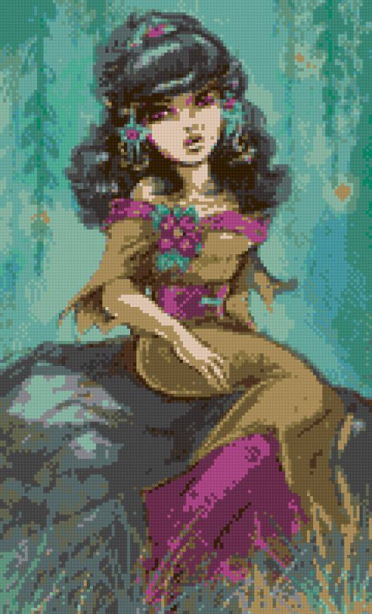 лунный свет. - лес, эльфа, лесные всадники. - предпросмотр