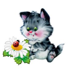 Схема вышивки «котик»