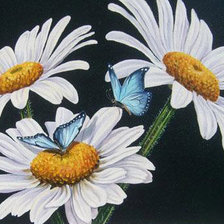 Схема вышивки «ромашки»