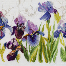 Схема вышивки «ирисы»