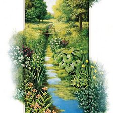 Схема вышивки «Узенькая речка»