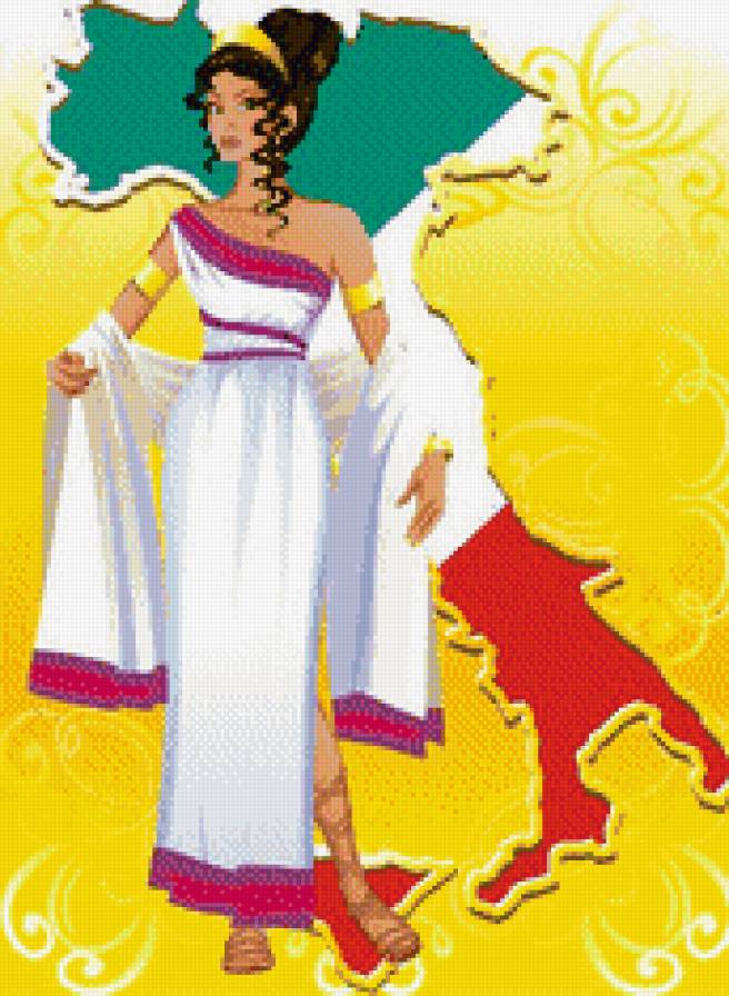 италия - италия, флаг, портрет, девушки, женщина, девушка, люди - предпросмотр