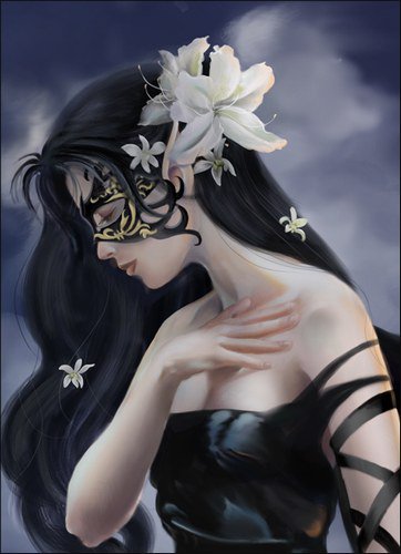 №686973 - девушка, фэнтези, цветы, фея - оригинал