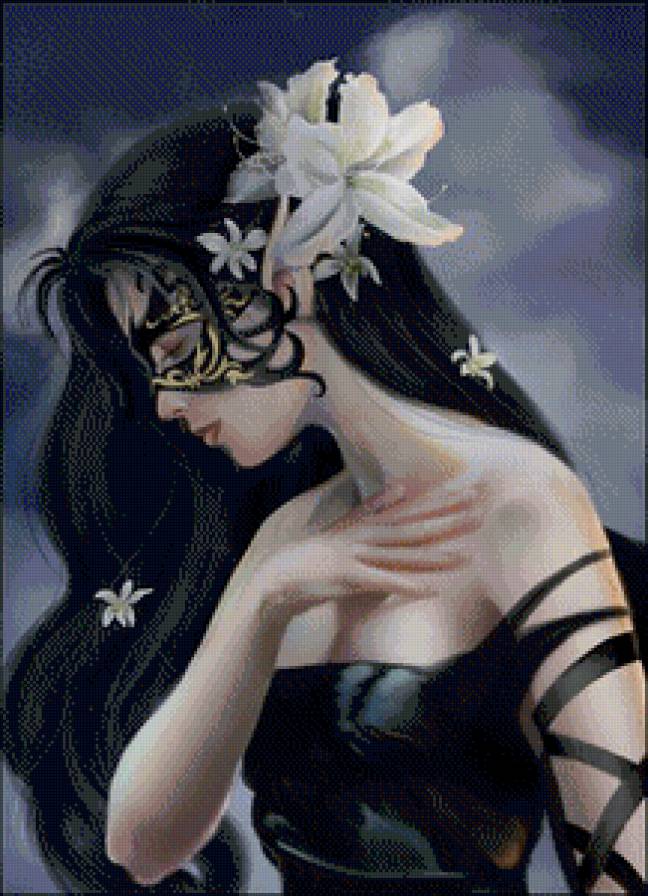 №686973 - фэнтези, девушка, фея, цветы - предпросмотр