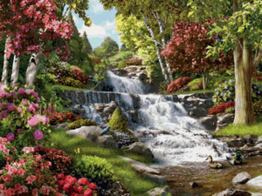 Быстрая река - пейзаж, природа - предпросмотр