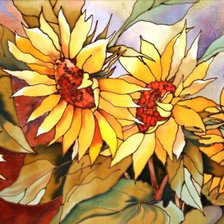 Схема вышивки «Панно "Подсолнухи"»