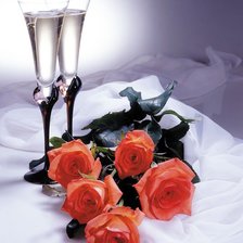 Схема вышивки «рыжие розочки»