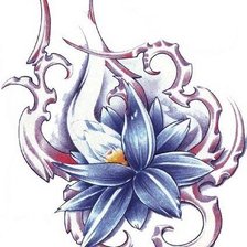 Схема вышивки «лотос на пластиковой канве»