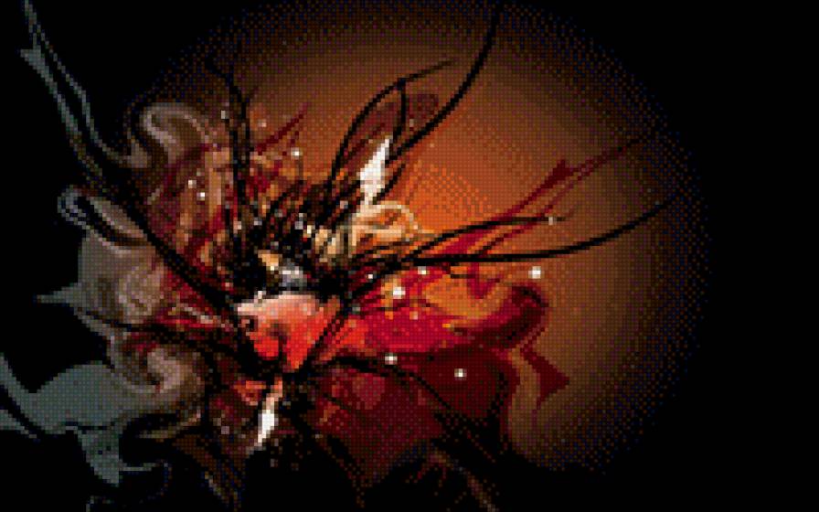 Огненный цветок - абстракция, фэнтази, цветы - предпросмотр