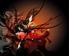 Схема вышивки «Огненный цветок»