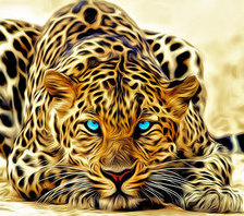 Схема вышивки «гепард»