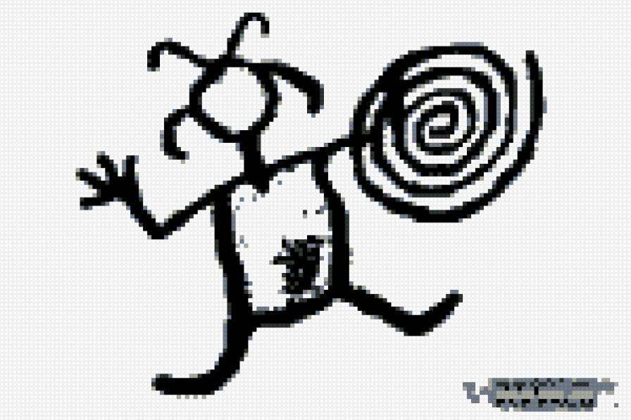 петроглиф - рисунок., этника, африка - предпросмотр