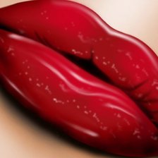 Схема вышивки «губы»