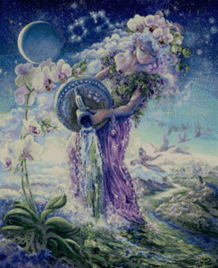 Ночная фея - ночь, девушка, фэнтэзи, природа - предпросмотр