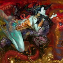 Схема вышивки «индианка»