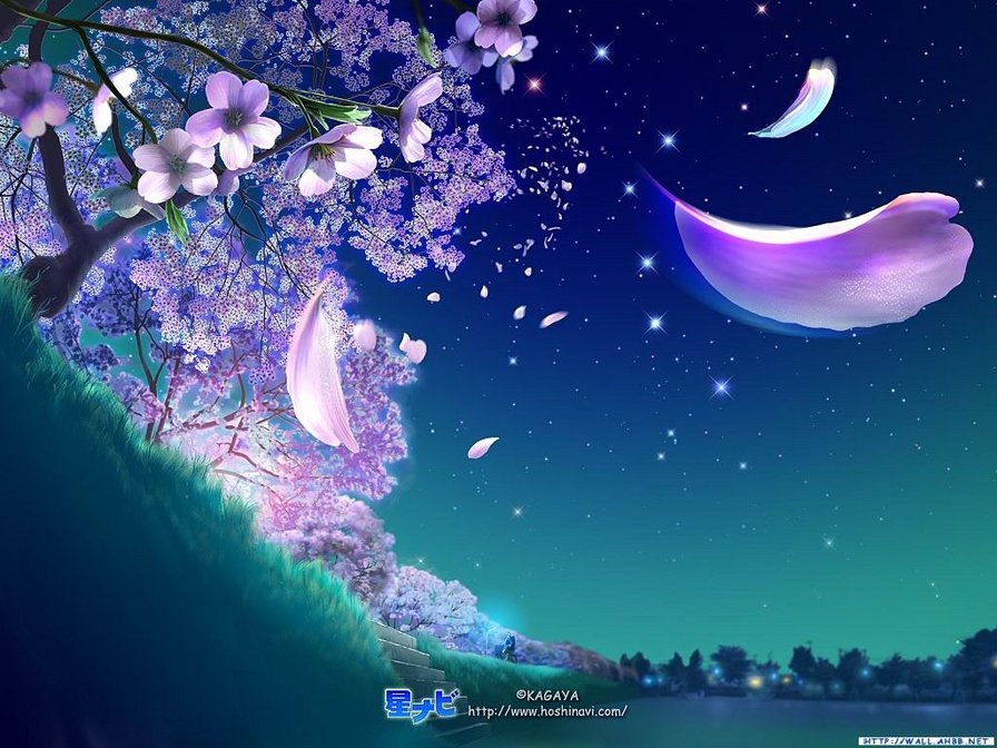 мечта.эпизод2 - красота, цветы, дерево, природа, ночь, спокойствие - оригинал