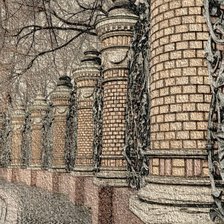 Схема вышивки «Осенний Петербург»