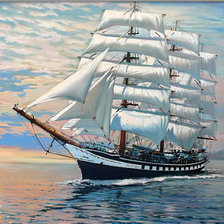 Схема вышивки «Парусник»