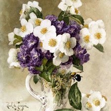 Схема вышивки «ваза с цветами»