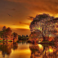 Схема вышивки «закат»