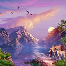 Схема вышивки «стреневый закат»