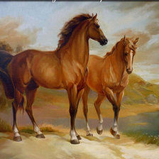 Схема вышивки «Лошади»