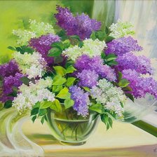 Схема вышивки «букет сирени»