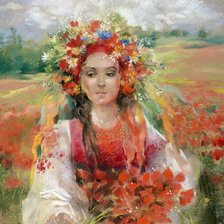 Схема вышивки «украиночка»