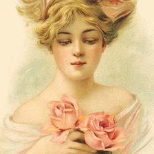 Схема вышивки «Винтажные дамы»