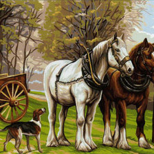 Схема вышивки «лошадки»