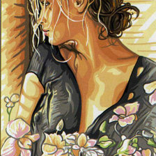 Схема вышивки «девушка»