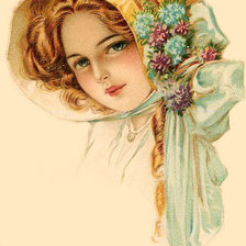 Схема вышивки «Винтажные дамы»