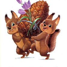 Схема вышивки «ретрооткрытки»