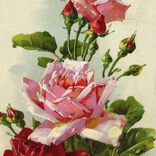 Схема вышивки «ретрооткрытки»