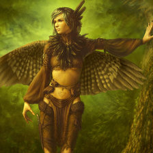 Схема вышивки «Охотница»