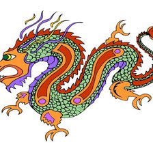 Схема вышивки «дракон»