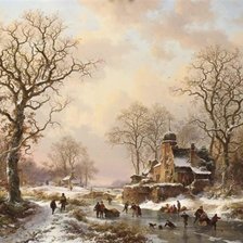 Схема вышивки «зимний день»