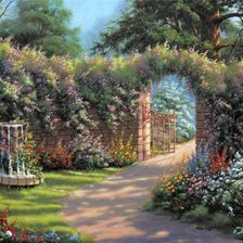 Схема вышивки «пейзаж»