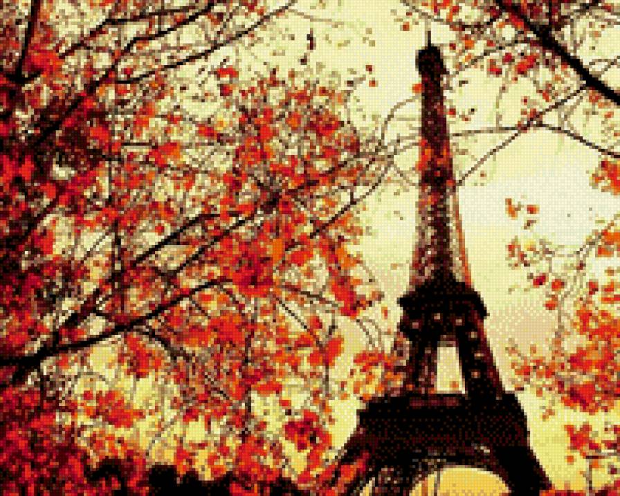 №690522 - осень, эй, картина, города, франция.столицы, париж, пейзаж - предпросмотр
