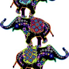 Схема вышивки «Слоники на удачу»