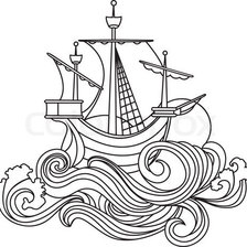 Схема вышивки «Кораблик»